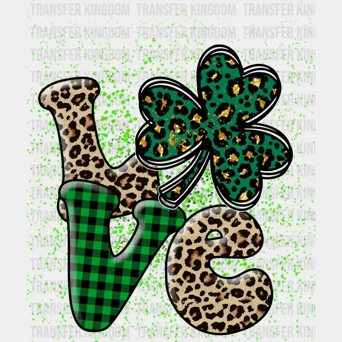 LOVE Colorful St. Patrick's Day Design - DTF heat transfer