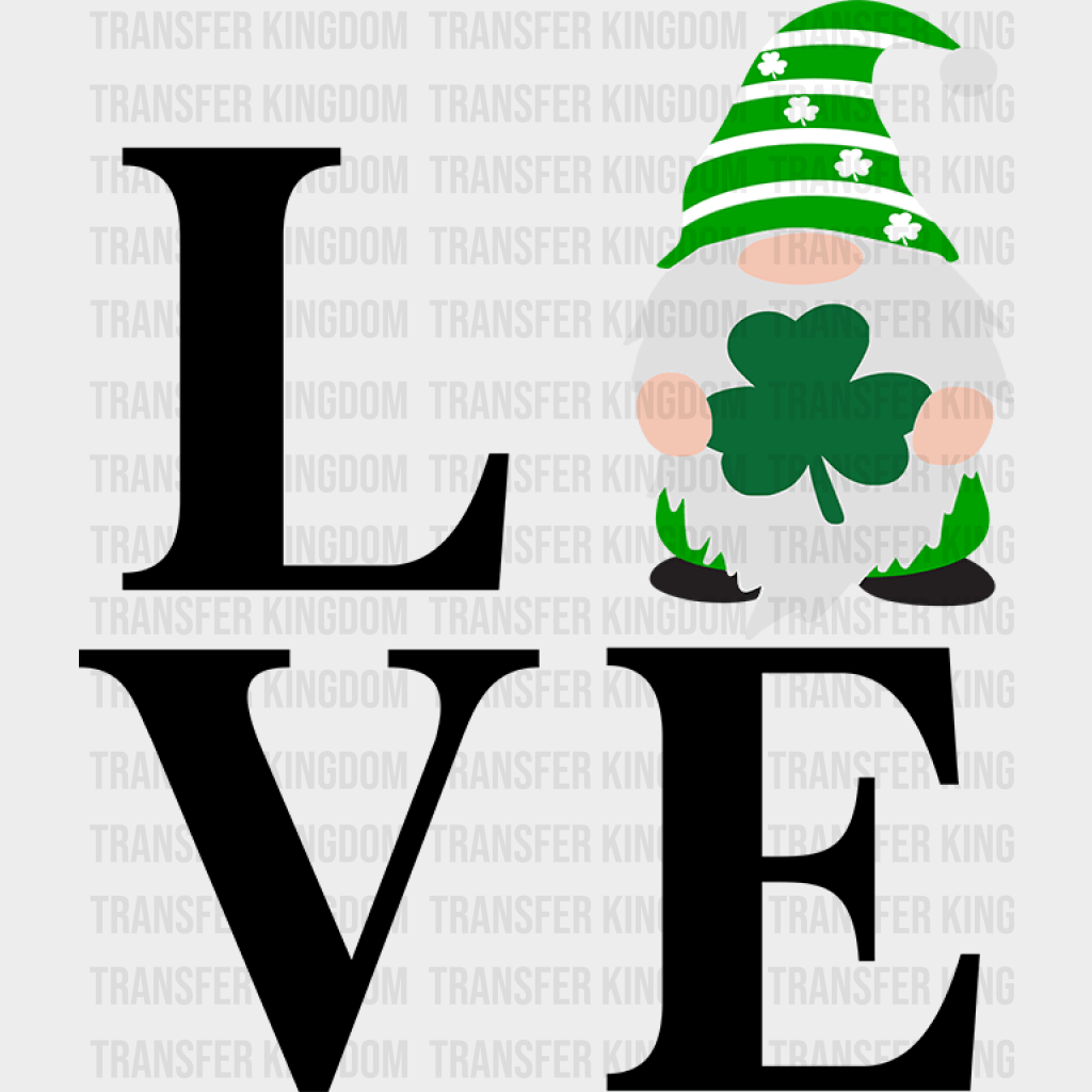 LOVE St. Patrick's Day Design - DTF heat transfer - Transfer Kingdom