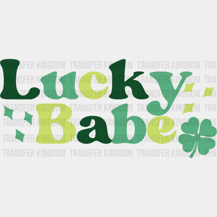 Lucky Babe Shamrock Design - St. Patrick's Day DTF heat transfer