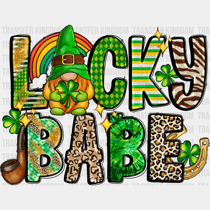 Gnome Lucky Babe St. Patrick's Day Design - DTF heat transfer