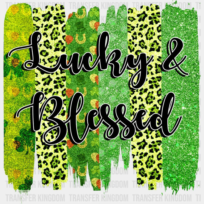 Lucky & Blessed Happy St. Patrick's Day Design - DTF heat transfer