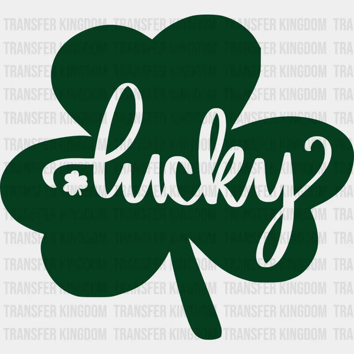 Lucky Clover St. Patrick's Day Dark Green Design - DTF heat transfer