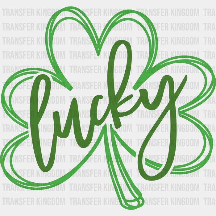 Lucky Clover Shamrock  St. Patrick's Day Design - DTF heat transfer