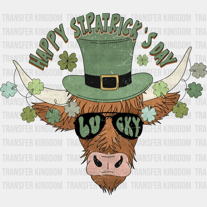 Cattle Lucky Cow St. Patrick's Day Design - DTF heat transfer