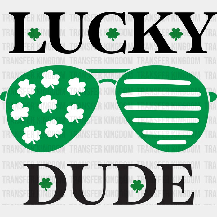 Lucky Glasses Dude St. Patrick's Day Design - DTF heat transfer