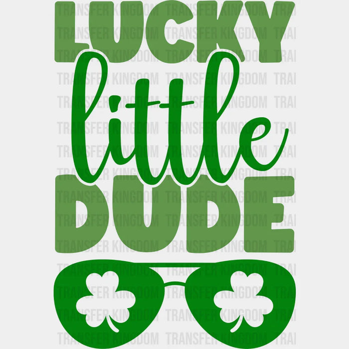 Lucky Little Dude Glasses St. Patrick's Day Design - DTF heat transfer