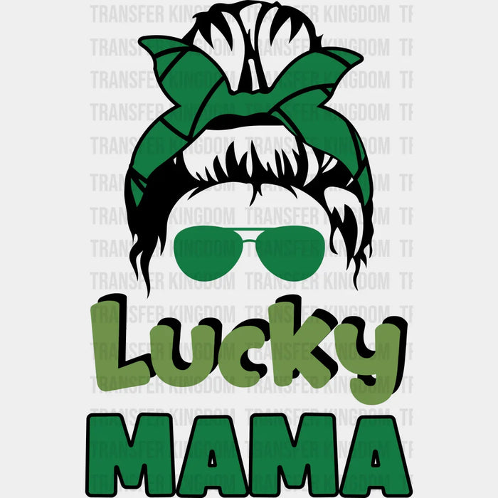 Lucky Mama Green Bandana St. Patrick's Day Design - DTF heat transfer