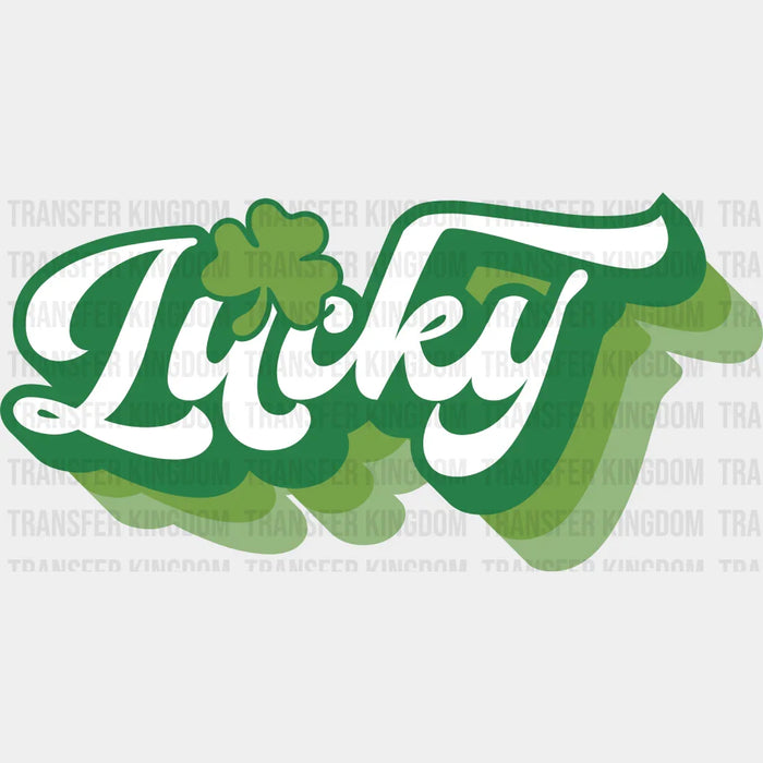 Three Color Green Lucky St. Patrick's Day Design - DTF heat transfer