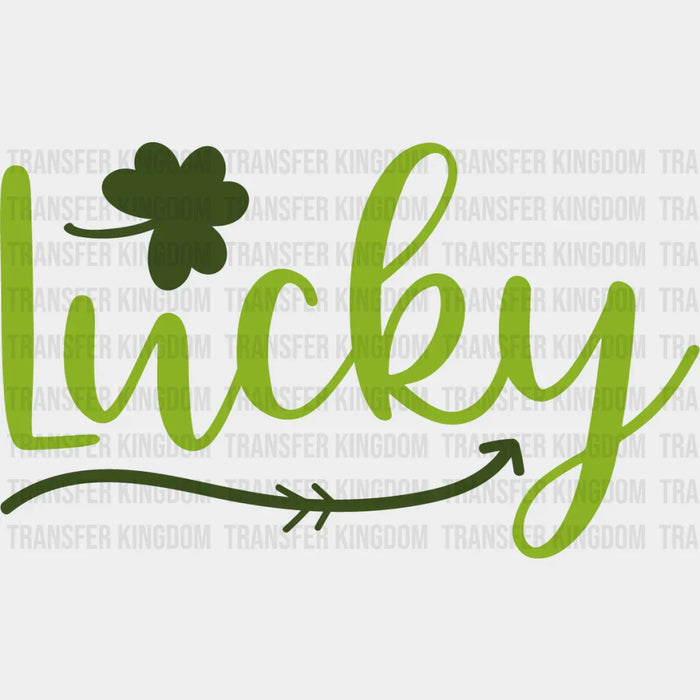 Lucky St. Patrick's Day Dark Green Clover Design - DTF heat transfer
