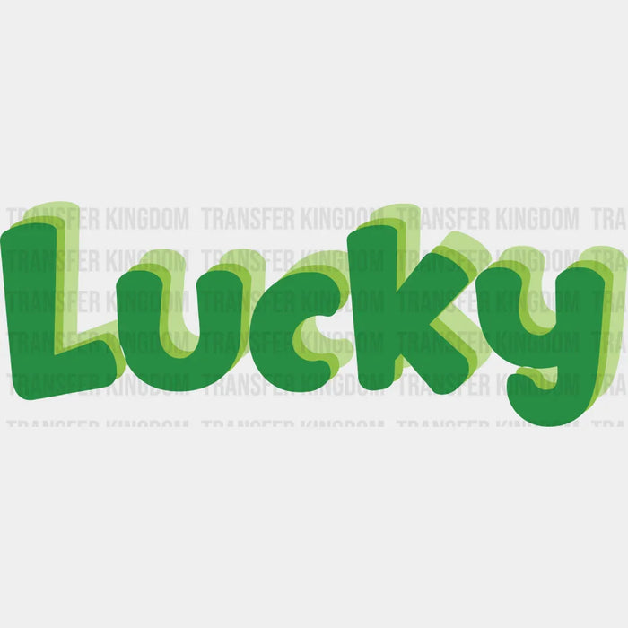 Lucky Green Text St. Patrick's Day Design - St. Patrick's Day DTF heat transfer