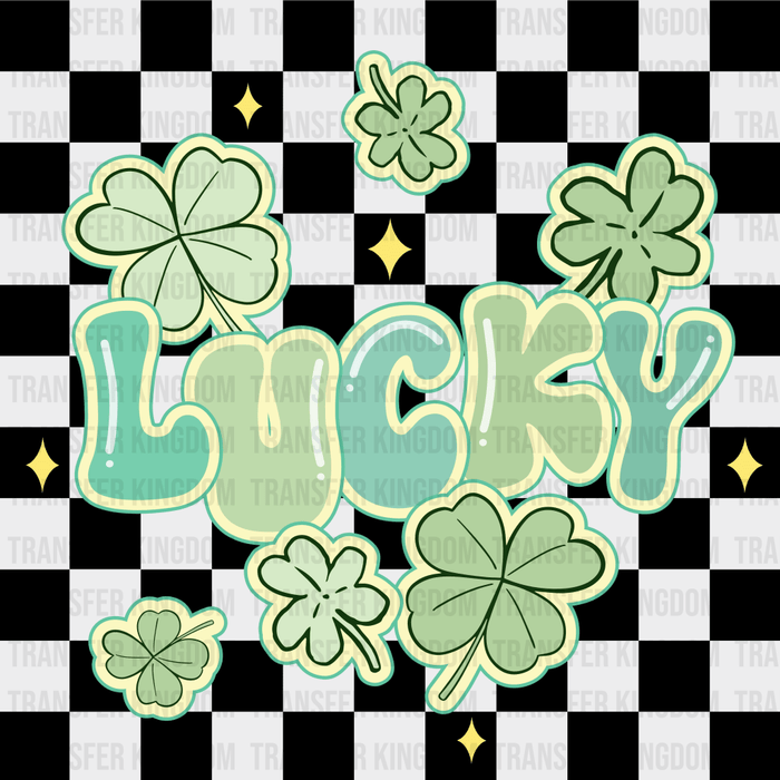 Lucky St. Patricks Day Checkered Design - DTF heat transfer
