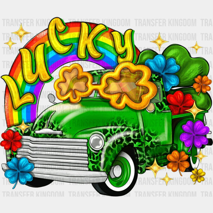 Rainbow Lucky Truck St. Patrick's Day Design - DTF heat transfer