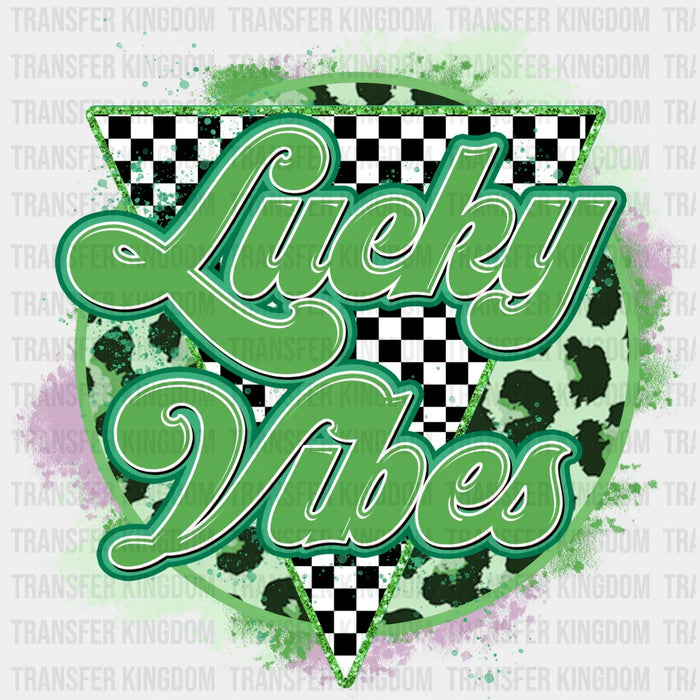 Lucky Vibes Happy St. Patrick's Day Design - DTF heat transfer
