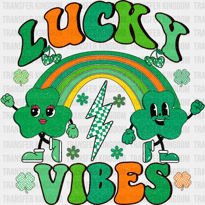Lucky Vibes Clover Design - St. Patrick's Day DTF heat transfer