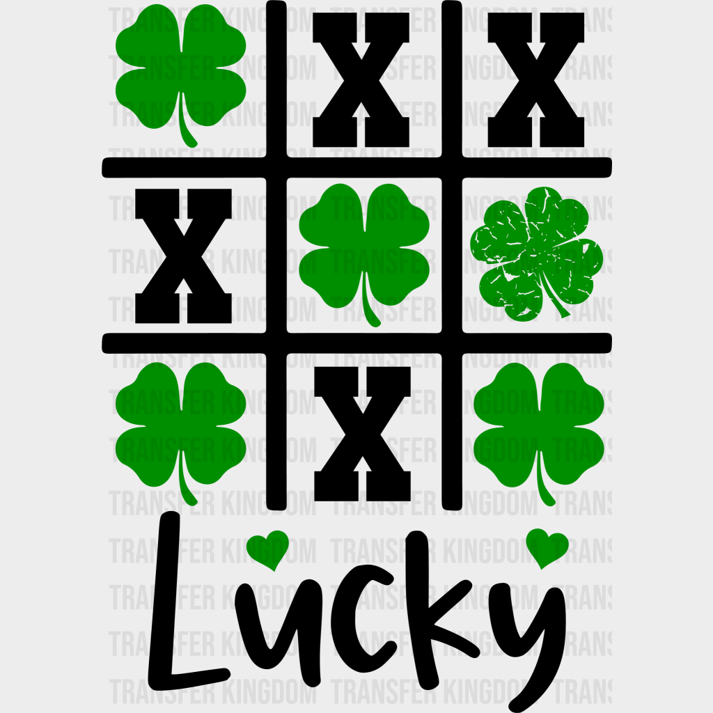 Lucky XOX St. Patrick's Day Design - DTF heat transfer - Transfer Kingdom