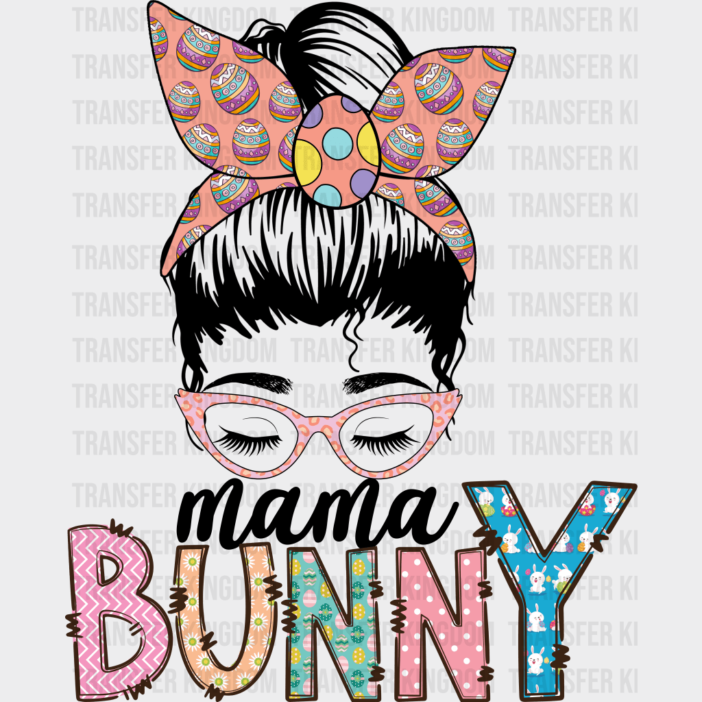 Mama Bunny Easter Design- DTF heat transfer - Transfer Kingdom
