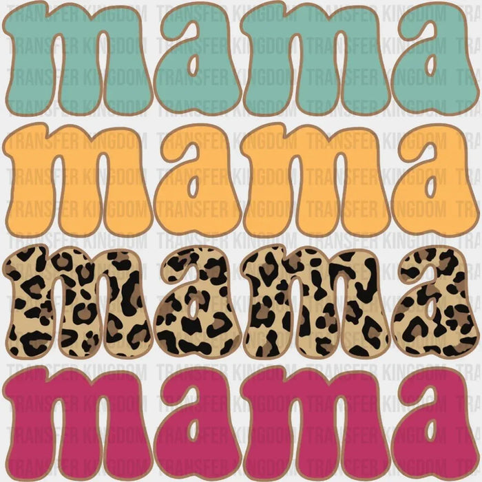 Mama Colorful Leopard Design - DTF heat transfer