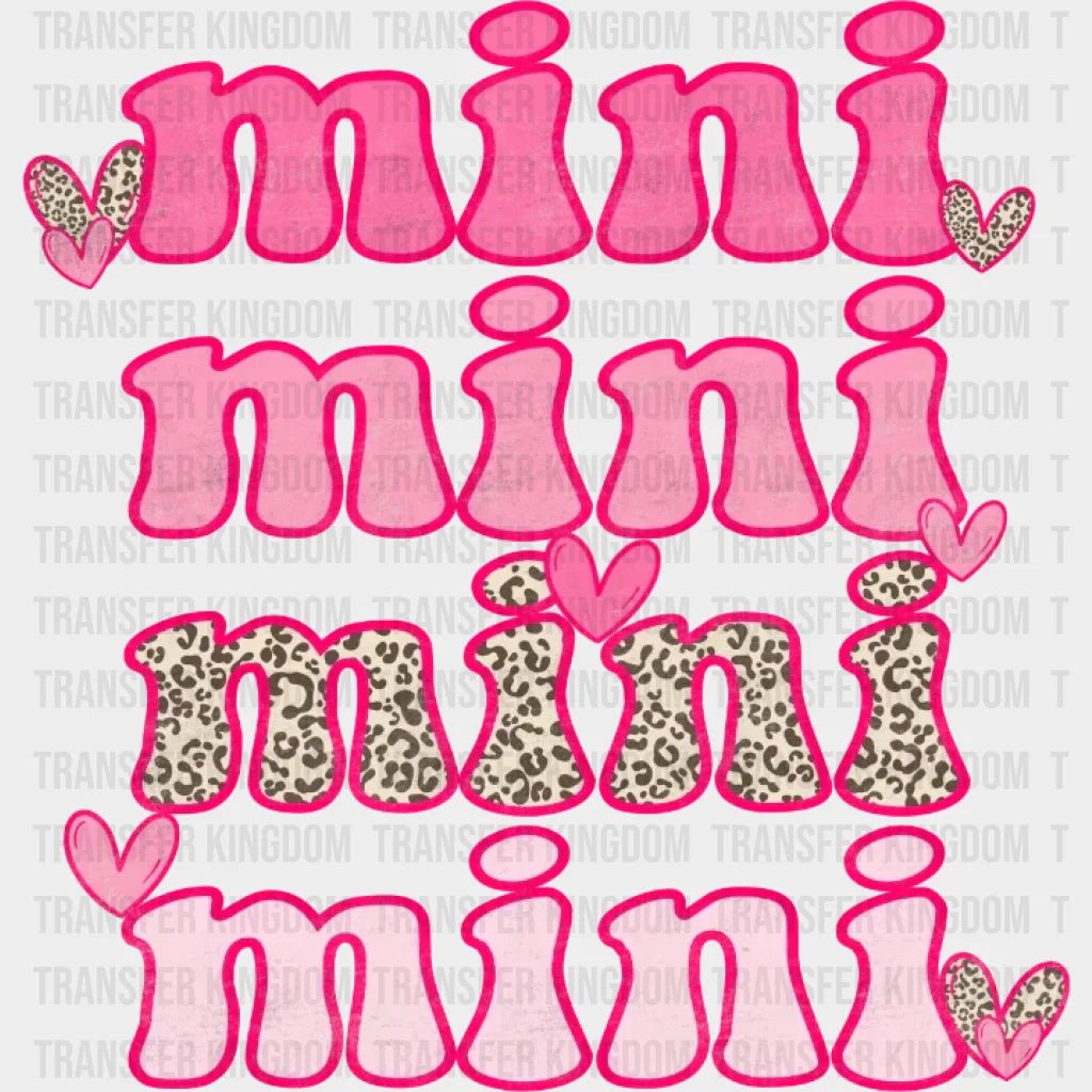 Mama Mini Pink Leopard Design - Dtf Heat Transfer