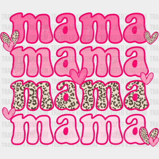 Mama Mini Pink Leopard Design - Dtf Heat Transfer