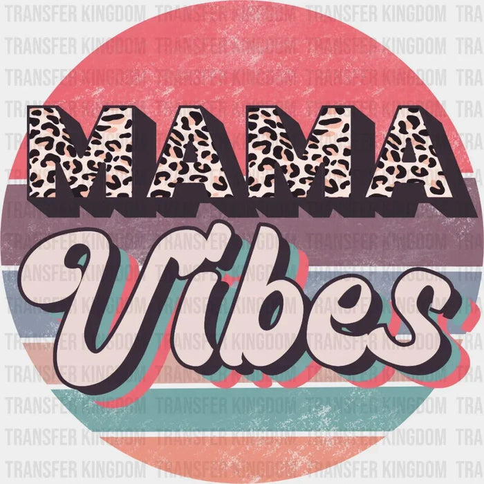 Mama Vibes And Mini Vibes Leopard Retro - Baby and Mama - Family Matching -  Design - DTF heat transfer