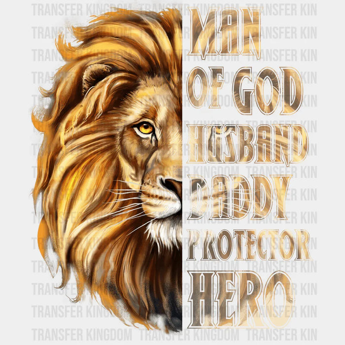 Man of God, Husband, Daddy, Protector, Hero Design - DTF heat transfer