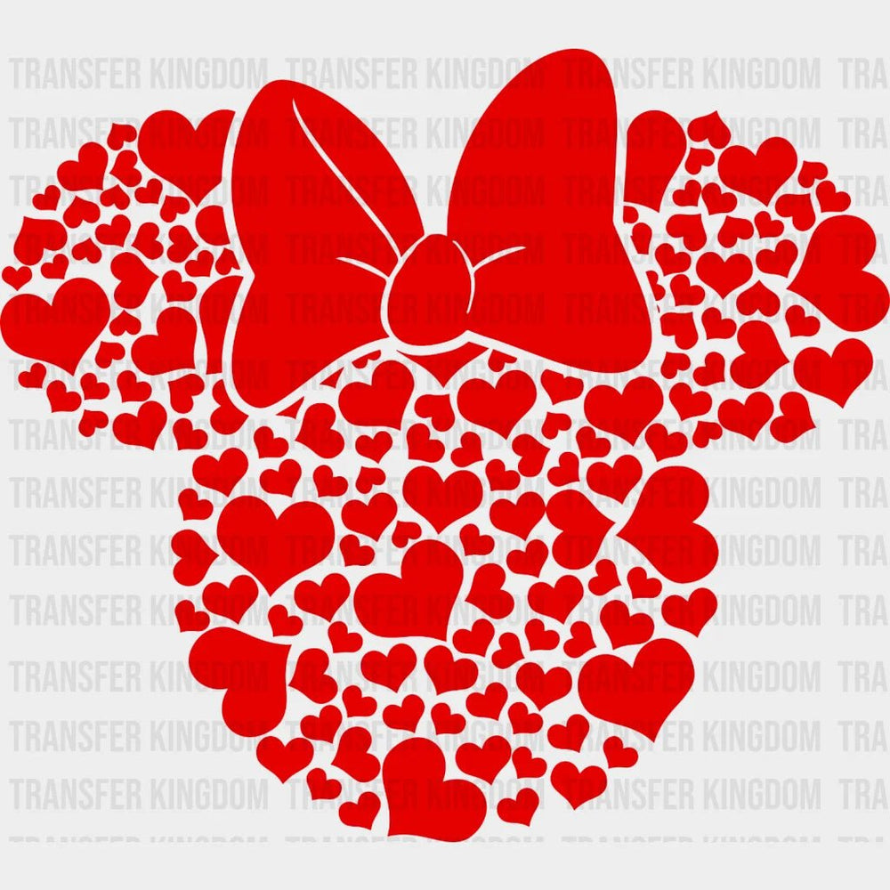Mickey And Minnie Hearts Valentines Day Design - Dtf Heat Transfer