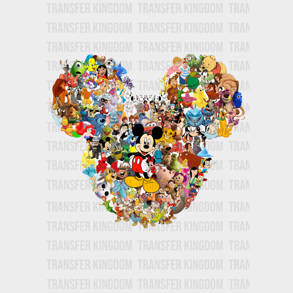 Mickey Head Disney Characters Design - Dtf Heat Transfer Unisex S & M ( 10 )