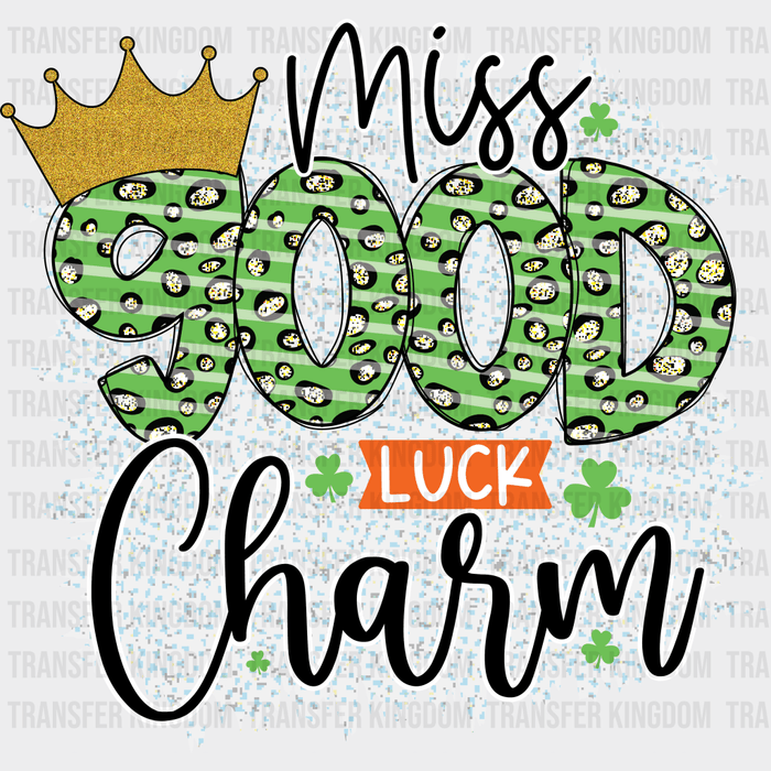 Miss Good Luck Charm St. Patrick's Day Design - St. Patrick's Day DTF heat transfer