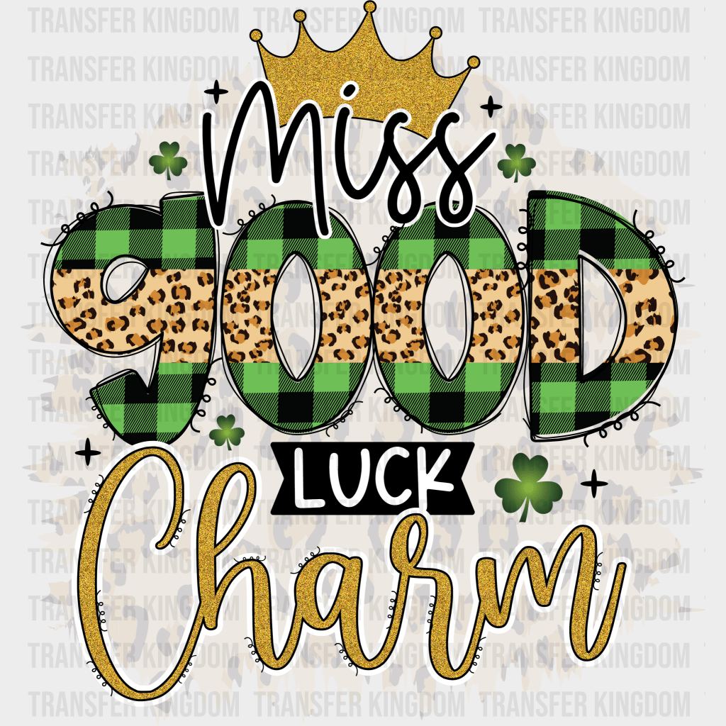 Miss Good Luck Charm St. Patrick's Day Design - DTF heat transfer - Transfer Kingdom