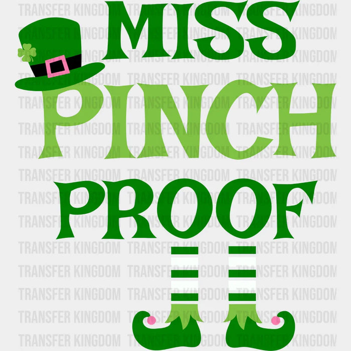 Miss Pinch Proof St. Patrick's Day Design - DTF heat transfer