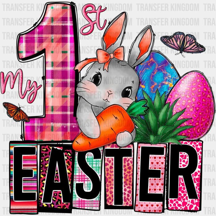 My 1St Easter Bunny Holding Carrot Design - DTF heat transfer