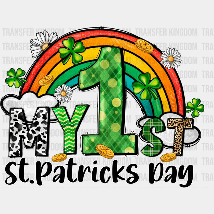 Rainbow My 1st St. Patrick's Day Design - DTF heat transfer