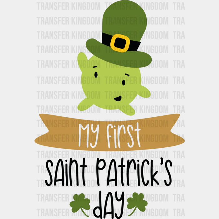 My First St. Patrick's Day Green Clovers Green Design - DTF heat transfer