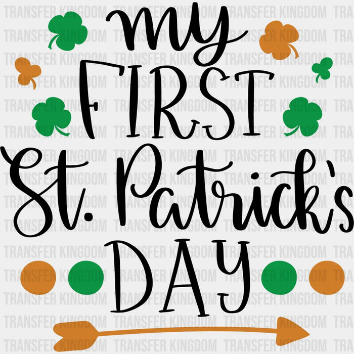 My First St. Patrick's Day Orange And Green Design - DTF heat transfer