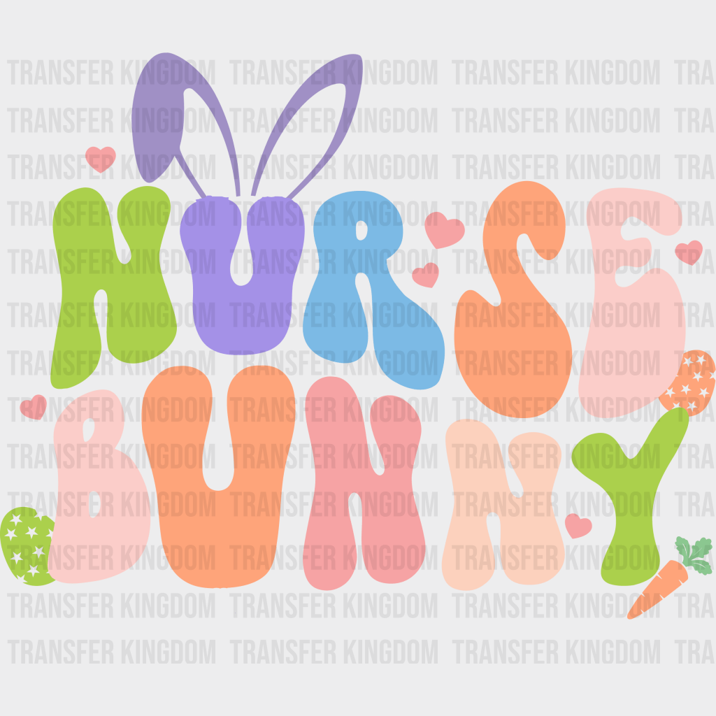 Nurse Bunny Easter Design - DTF heat transfer - Transfer Kingdom