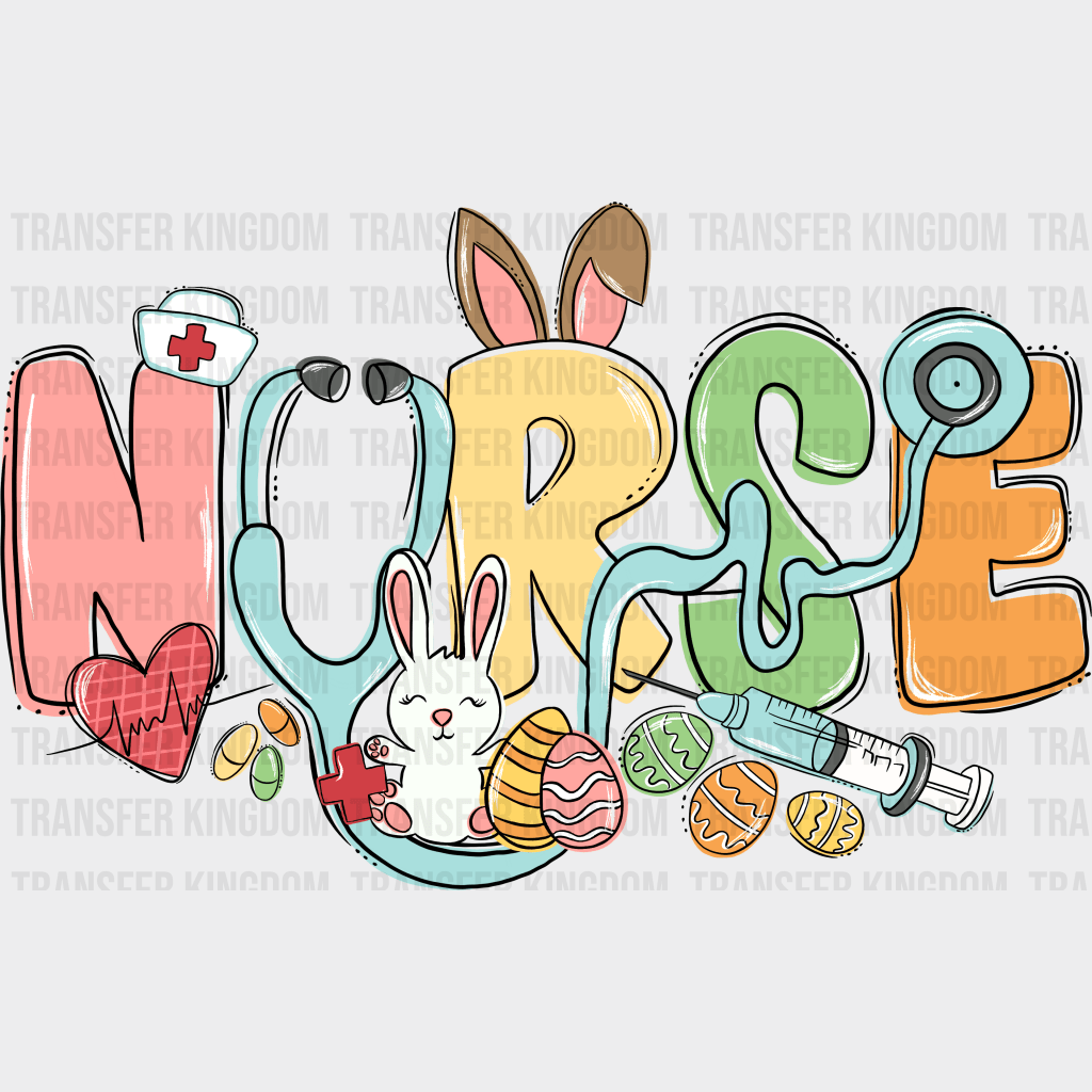 Nurse Easter Design - DTF heat transfer - Transfer Kingdom