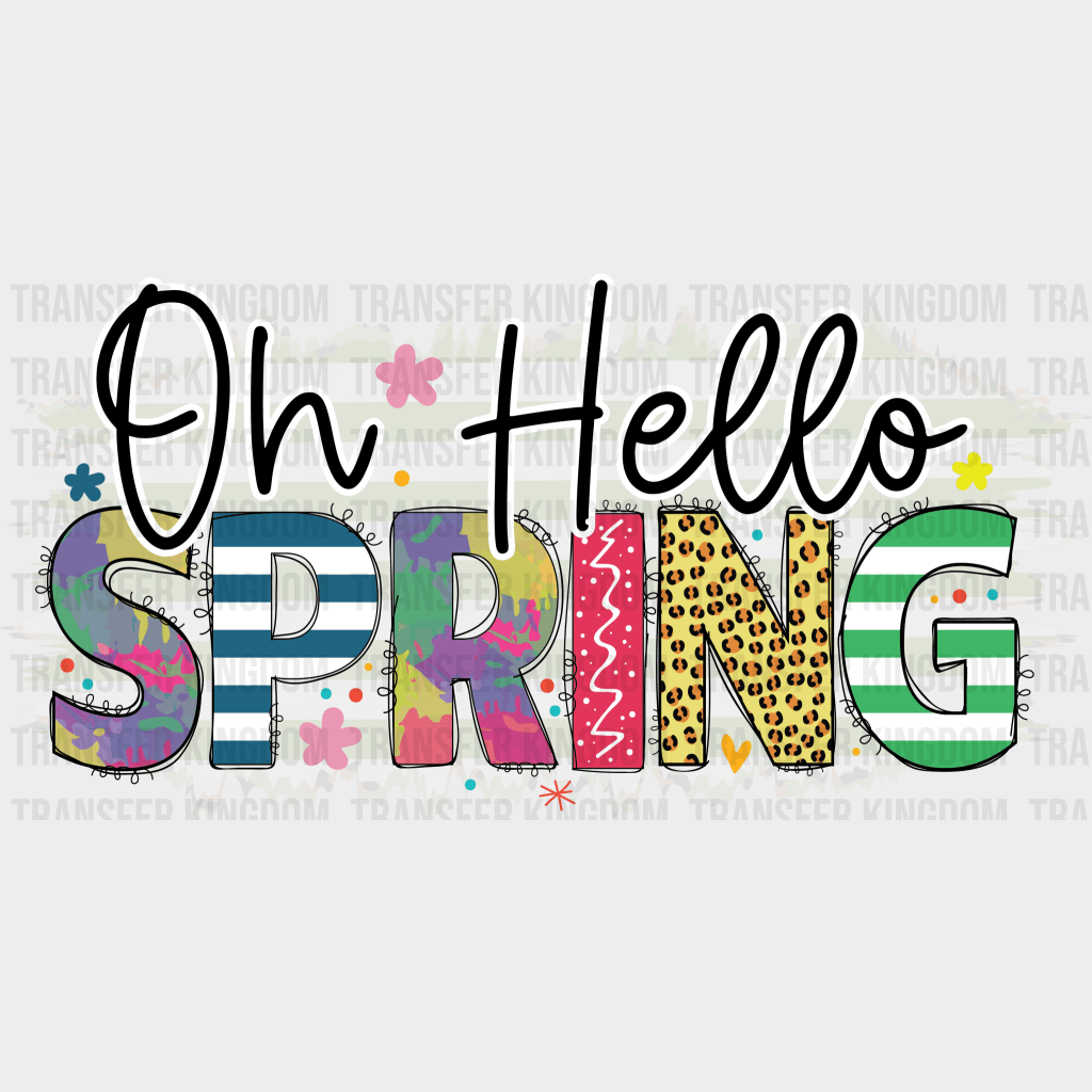 Oh Hello Spring Easter Design - DTF heat transfer - Transfer Kingdom