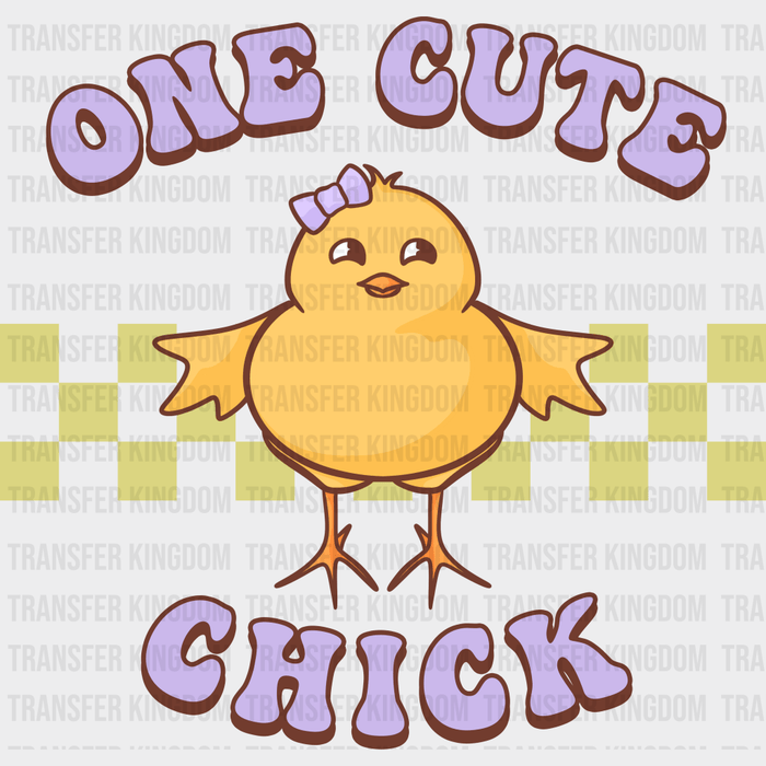 One Cute Chick Easter Purple Design - DTF heat transfer
