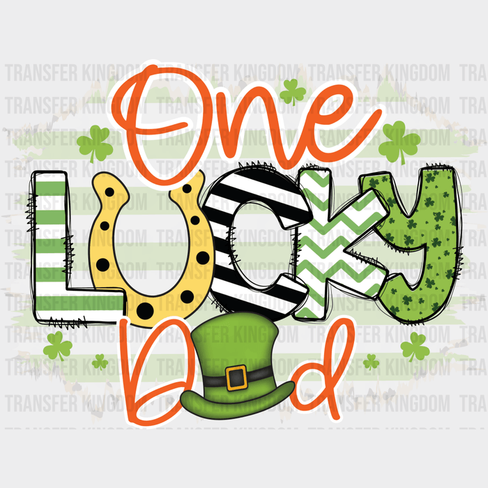One Lucky Dad St. Patrick's Day Design - DTF heat transfer