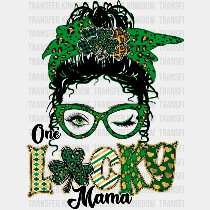 One Lucky Mama Face St. Patrick's Day Design - DTF heat transfer