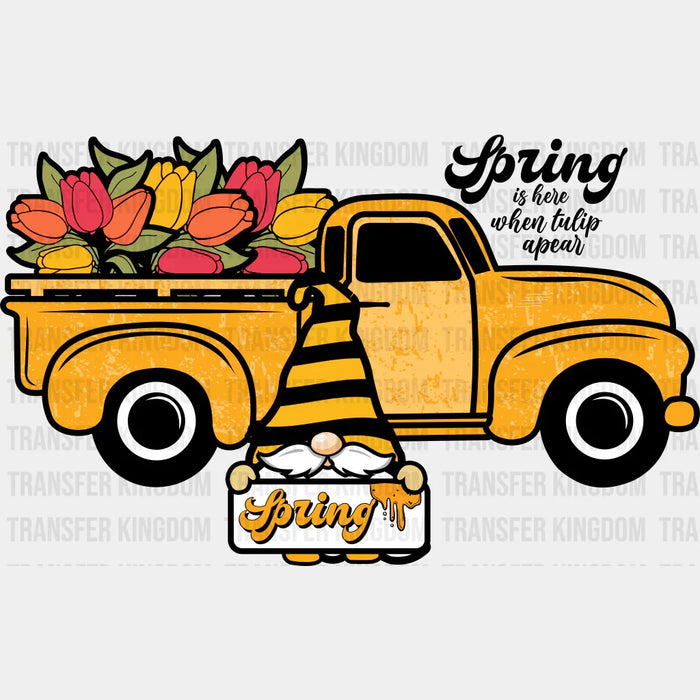 Orange Truck Gnomie Spring Easter Design - DTF heat transfer