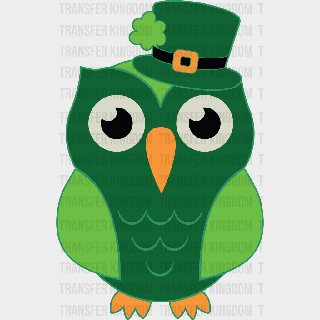 Owl St. Patrick's Day Design - DTF heat transfer - Transfer Kingdom