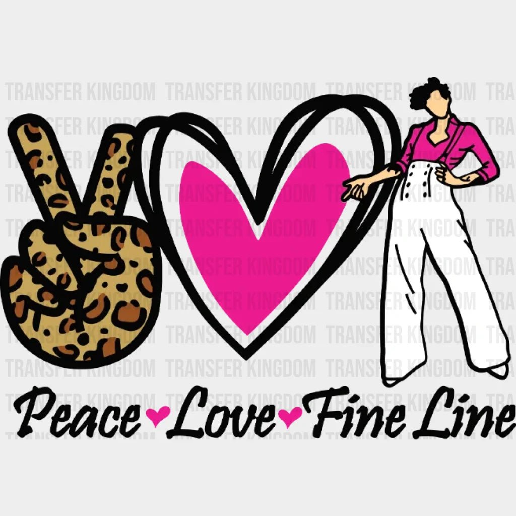 Peace Love Fine Line Harry Styles Design - Dtf Heat Transfer