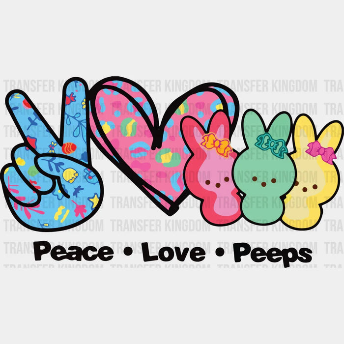 Peace-Love-Peeps Easter Design - DTF heat transfer