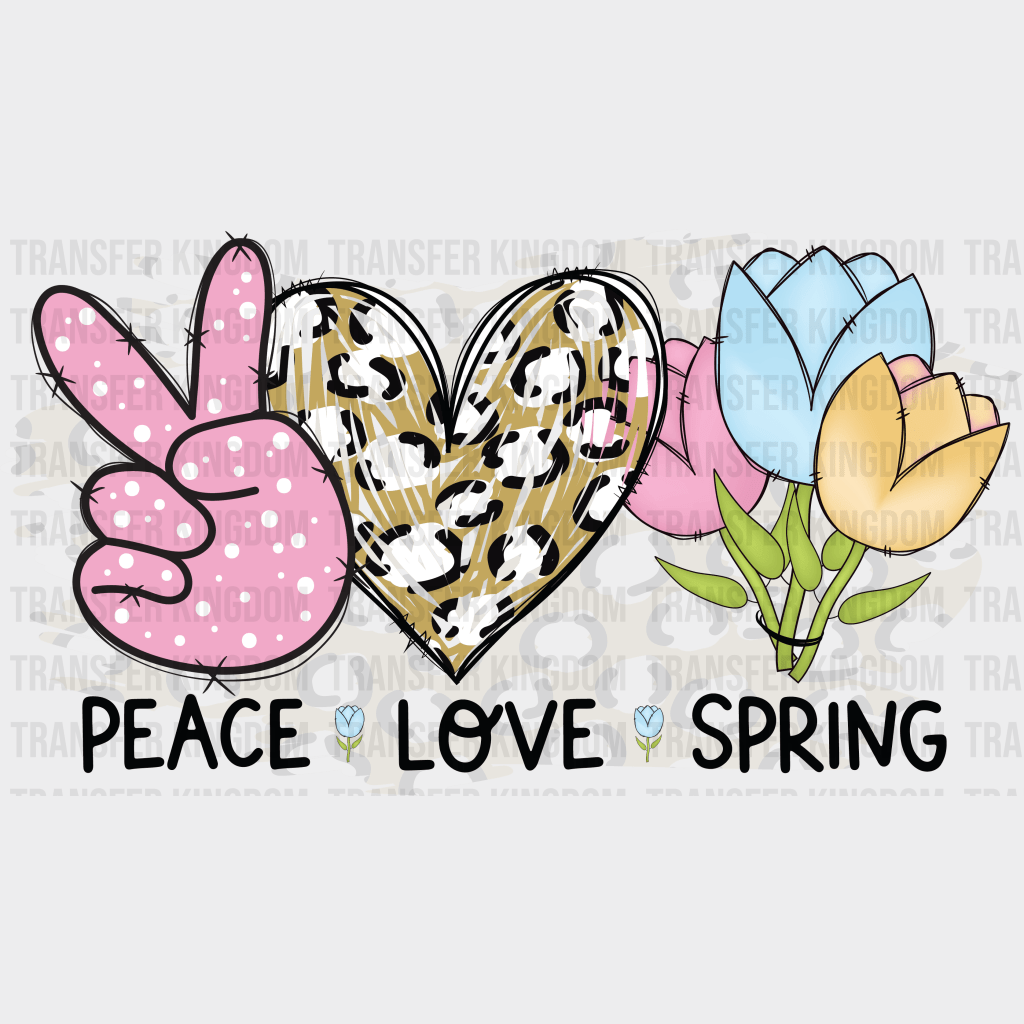 Peace Love Spring Easter Design - DTF heat transfer - Transfer Kingdom