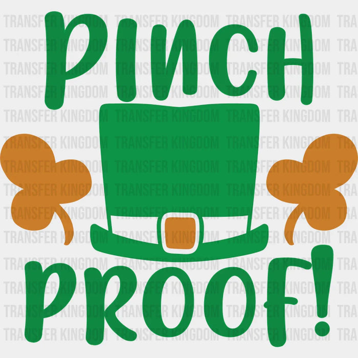 Pinch Proof Hat St. Patrick's Day Design - DTF heat transfer