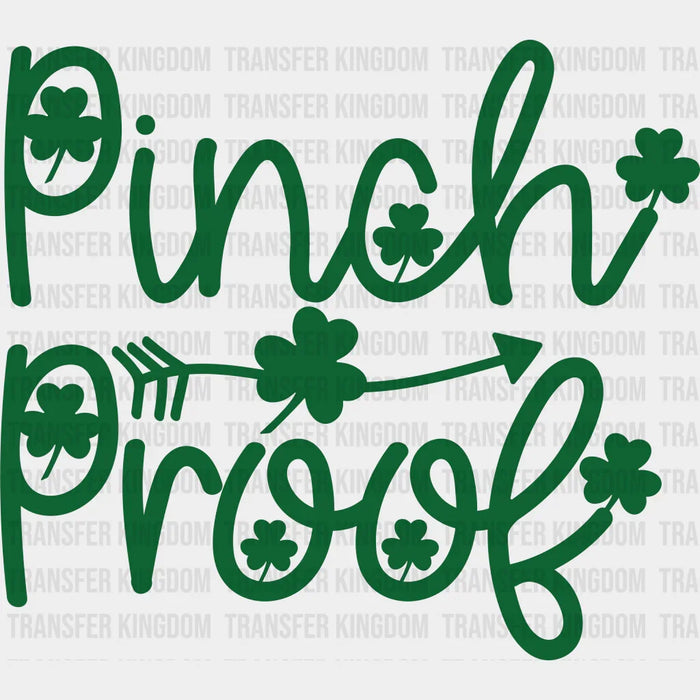 Pinch Proof St. Patrick's Day Green Clover Arrow Design - DTF heat transfer