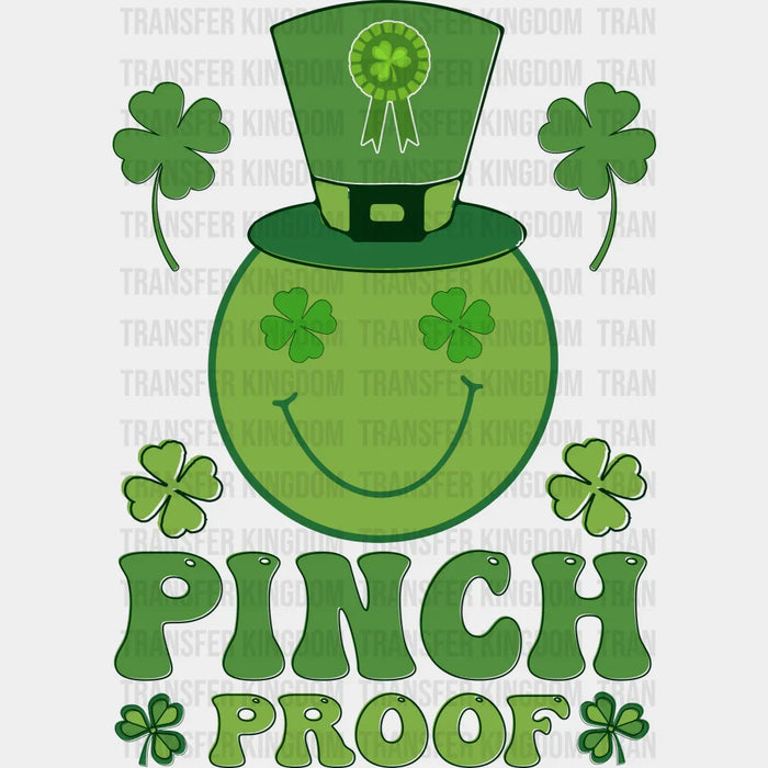 Pinch Proof St. Patrick's Day Smiley Design - St. Patrick's Day DTF heat transfer