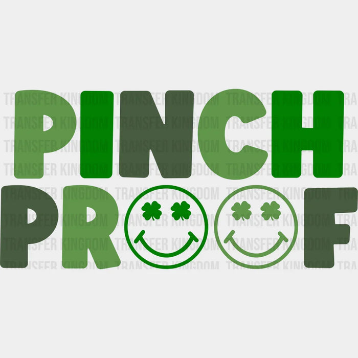Pinch Proof Smile Face St. Patrick's Day Design - DTF heat transfer