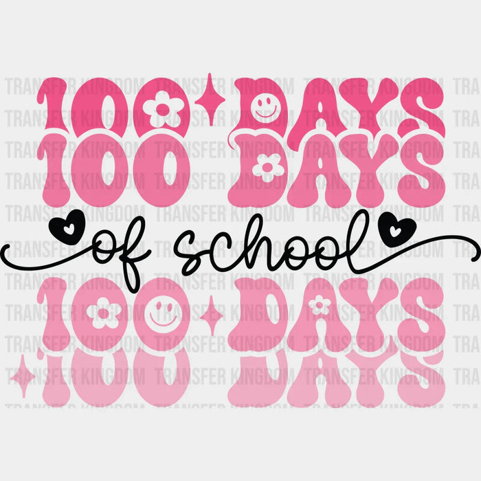 Pink 100 Days Of School Design - DTF heat transfer